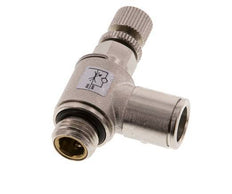 L-stuk Regelventiel 10 mm - G1/4'' Regeling-Uit Messing Kartelschroef