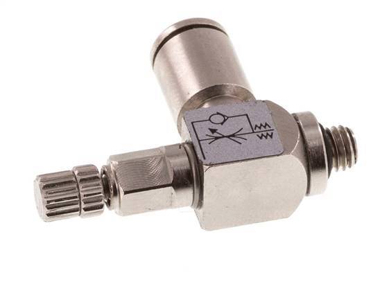 L-stuk Regelventiel 4 mm - M5 Regeling-in Messing Kartelschroef