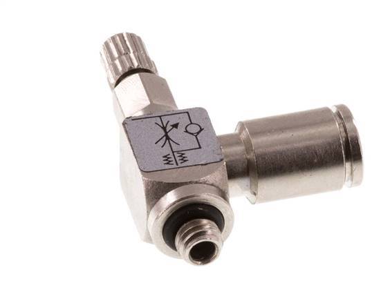 L-stuk Regelventiel 4 mm - M5 Regeling-in Messing Kartelschroef