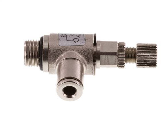 L-stuk Regelventiel 4 mm - G1/8'' Regeling-in Messing Kartelschroef