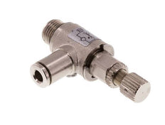 L-stuk Regelventiel 4 mm - G1/8'' Regeling-in Messing Kartelschroef