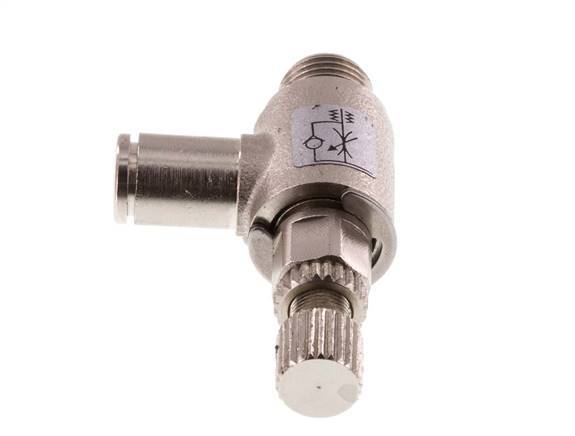 L-stuk Regelventiel 4 mm - G1/8'' Regeling-in Messing Kartelschroef