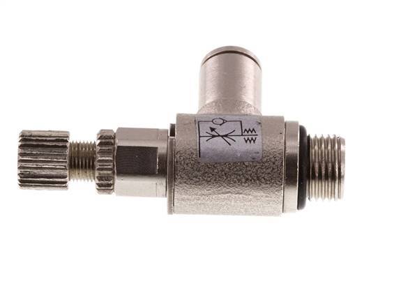 L-stuk Regelventiel 4 mm - G1/8'' Regeling-in Messing Kartelschroef