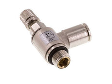 L-stuk Regelventiel 6 mm - G1/8'' Regeling-in Messing Kartelschroef