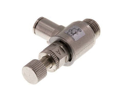 L-stuk Regelventiel 6 mm - G1/4'' Regeling-in Messing Kartelschroef