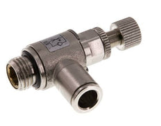 L-stuk Regelventiel 8 mm - G1/4'' Regeling-in Messing Kartelschroef