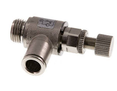 L-stuk Regelventiel 8 mm - G1/4'' Regeling-in Messing Kartelschroef