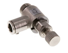 L-stuk Regelventiel 8 mm - G1/4'' Regeling-in Messing Kartelschroef