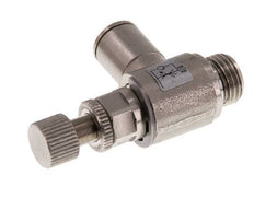 L-stuk Regelventiel 8 mm - G1/4'' Regeling-in Messing Kartelschroef