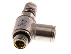 L-stuk Regelventiel 10 mm - G1/4'' Regeling-in Messing Kartelschroef
