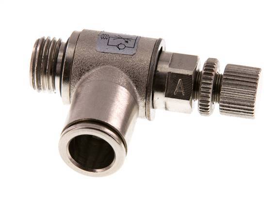 L-stuk Regelventiel 10 mm - G1/4'' Regeling-in Messing Kartelschroef