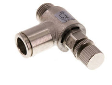 L-stuk Regelventiel 10 mm - G1/4'' Regeling-in Messing Kartelschroef