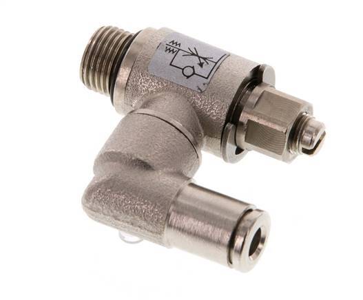 Draaibaar Regelventiel 4 mm - G1/8'' Regeling-Uit Messing Sleufschroef