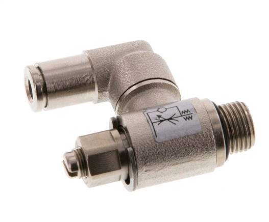 Draaibaar Regelventiel 4 mm - G1/8'' Regeling-Uit Messing Sleufschroef