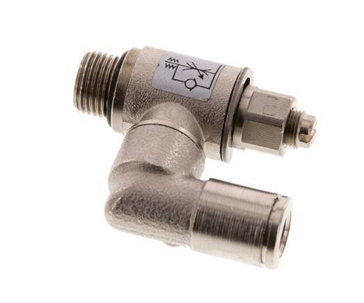 Draaibaar Regelventiel 6 mm - G1/8'' Regeling-Uit Messing Sleufschroef