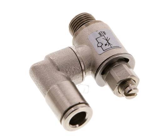 Draaibaar Regelventiel 6 mm - G1/8'' Regeling-Uit Messing Sleufschroef