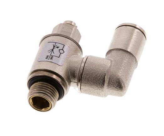 Draaibaar Regelventiel 6 mm - G1/8'' Regeling-Uit Messing Sleufschroef