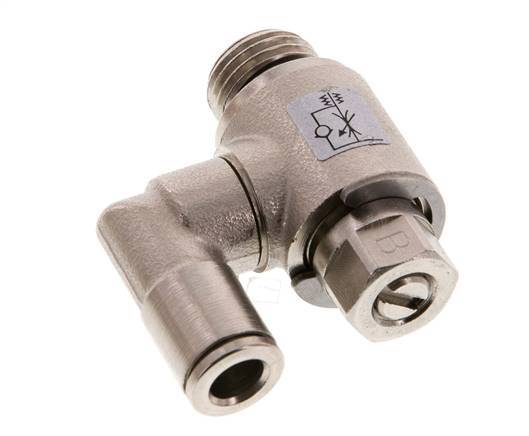 Draaibaar Regelventiel 6 mm - G1/4'' Regeling-Uit Messing Sleufschroef