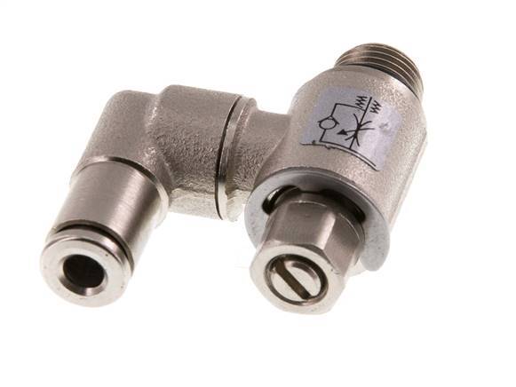 Draaibaar Regelventiel 4 mm - G1/8'' Regeling-in Messing Sleufschroef