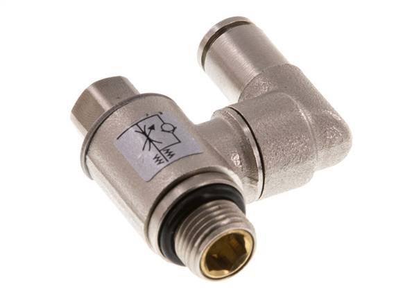 Draaibaar Regelventiel 4 mm - G1/8'' Regeling-in Messing Sleufschroef