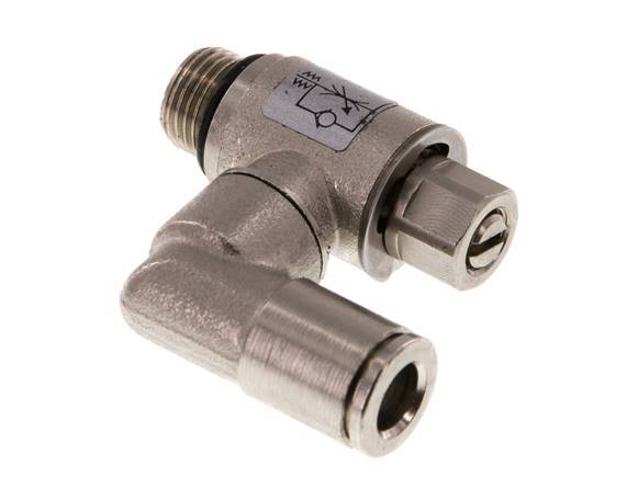 Draaibaar Regelventiel 6 mm - G1/8'' Regeling-in Messing Sleufschroef