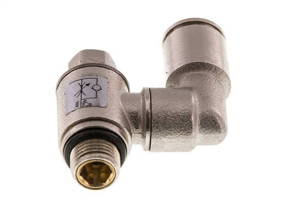 Draaibaar Regelventiel 8 mm - G1/8'' Regeling-in Messing Sleufschroef