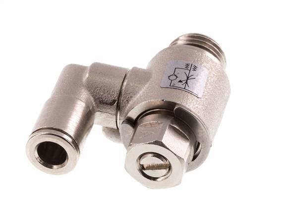 Draaibaar Regelventiel 6 mm - G1/4'' Regeling-in Messing Sleufschroef