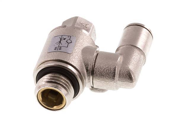Draaibaar Regelventiel 6 mm - G1/4'' Regeling-in Messing Sleufschroef