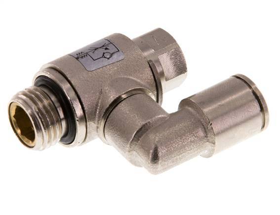 Draaibaar Regelventiel 8 mm - G1/4'' Regeling-in Messing Sleufschroef