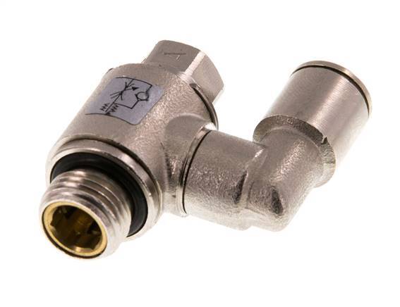 Draaibaar Regelventiel 8 mm - G1/4'' Regeling-in Messing Sleufschroef
