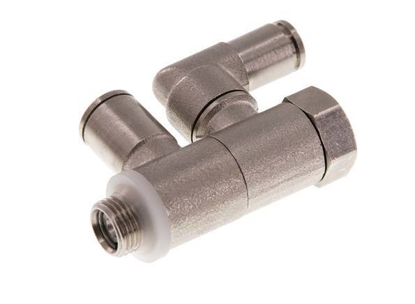 6mm & G1/8'' Indirect Gestuurde Vernikkeld Messing Terugslagklep Buitendraad Insteekkoppeling 0.5-10 bar