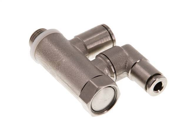 6mm & G1/8'' Indirect Gestuurde Vernikkeld Messing Terugslagklep Buitendraad Insteekkoppeling 0.5-10 bar