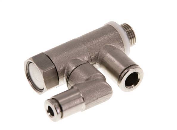 6mm & G1/8'' Indirect Gestuurde Vernikkeld Messing Terugslagklep Buitendraad Insteekkoppeling 0.5-10 bar