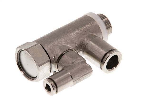 8mm & G1/4'' Indirect Gestuurde Vernikkeld Messing Terugslagklep Buitendraad Insteekkoppeling 0.5-10 bar