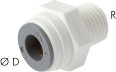 1/4'' x R1/8'' Push-in Fitting with Male Threads POM EPDM [10 Pieces]