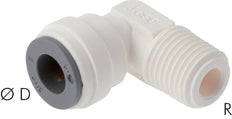 3/8'' x 3/8'' NPT 90deg Elbow Push-in Fitting with Male Threads POM EPDM [5 Pieces]