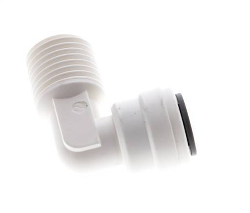 6mm x R1/4'' 90deg Elbow Push-in Fitting with Male Threads POM EPDM [5 Pieces]