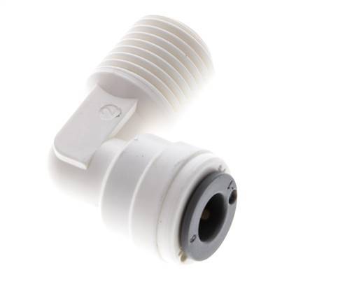 6mm x R1/4'' 90deg Elbow Push-in Fitting with Male Threads POM EPDM [5 Pieces]