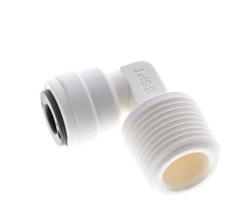 6mm x R3/8'' 90deg Elbow Push-in Fitting with Male Threads POM EPDM [5 Pieces]