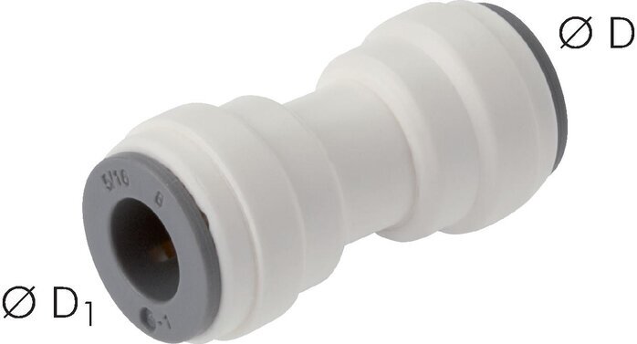 5/16'' x 3/8'' Push-in Fitting POM EPDM [5 Pieces]