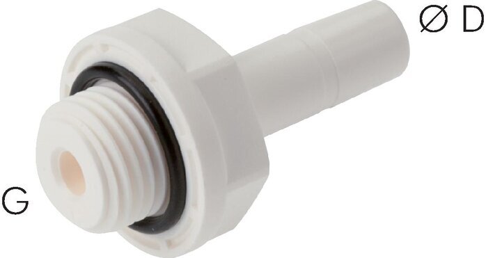 6mm x G1/8'' Plug-in Fitting with Male Threads POM EPDM [10 Pieces]