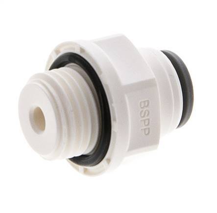 3/16'' x G1/4'' POM Insteekfitting buitendraad EPDM [5 Stuks]