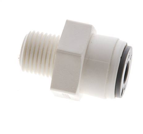 3/16'' x R1/8'' Push-in Fitting with Male Threads POM EPDM [10 Pieces]
