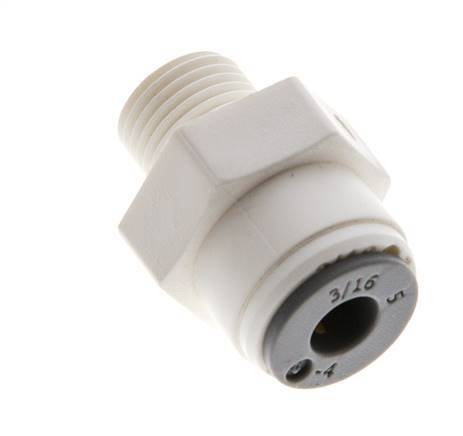 3/16'' x R1/8'' Push-in Fitting with Male Threads POM EPDM [10 Pieces]