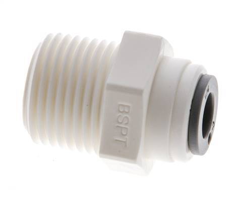 1/4'' x R3/8'' POM Insteekfitting Buitendraad EPDM [10 Stuks]
