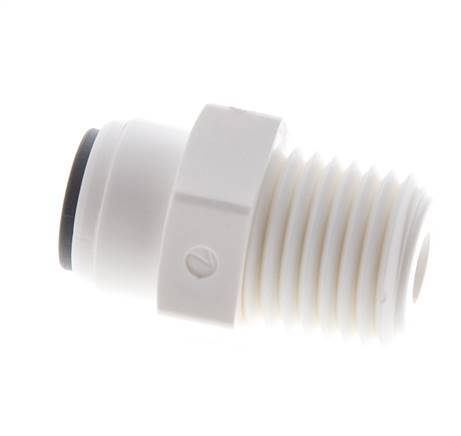 5/32'' x 1/4'' NPT Push-in Fitting with Male Threads POM EPDM [10 Pieces]