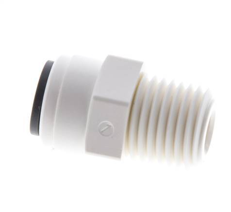 1/4'' x 1/4'' NPT POM Insteekfitting Buitendraad EPDM [10 Stuks]