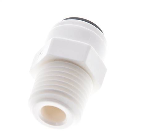 1/4'' x 1/4'' NPT POM Insteekfitting Buitendraad EPDM [10 Stuks]