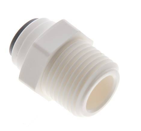 1/4'' x 3/8'' NPT POM Insteekfitting Buitendraad EPDM [10 Stuks]