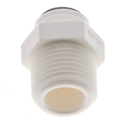 1/4'' x 3/8'' NPT POM Insteekfitting Buitendraad EPDM [10 Stuks]